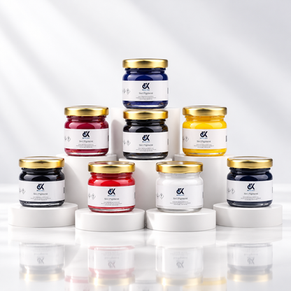 PİGMENT 8'li Epoksi Sıvı Pigment Boya Seti 8*40gr Beyaz/Kırmızı/Siyah/Sarı/Yeşil/Bordo/Mor/Magenta