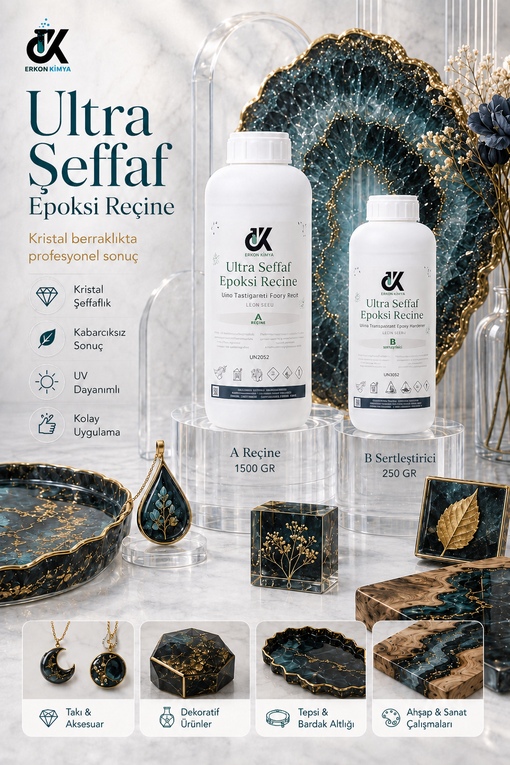 ULTRA ŞEFFAF ULTRA SERT Hobby Epoxy — ürün detay görseli 04