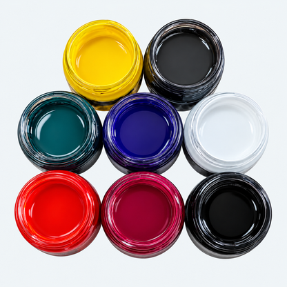 PİGMENT 8'li Epoksi Sıvı Pigment Boya Seti 8*40gr Beyaz/Kırmızı/Siyah/Sarı/Yeşil/Bordo/Mor/Magenta