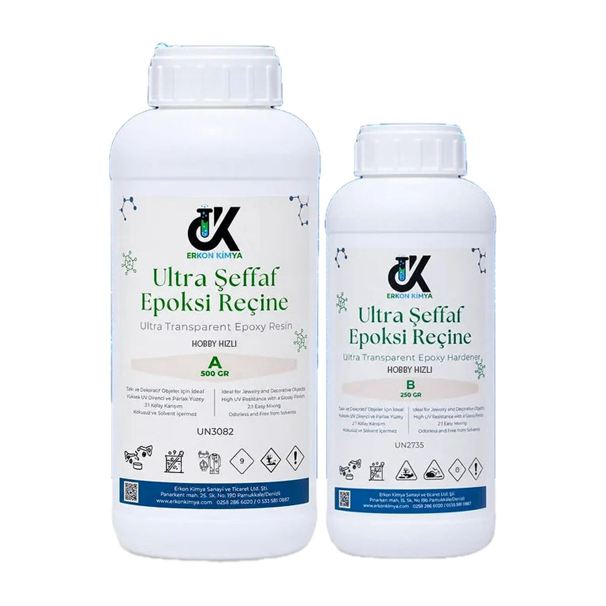 ULTRA ŞEFFAF HIZLI Hobby Epoxy Epoksi Reçine