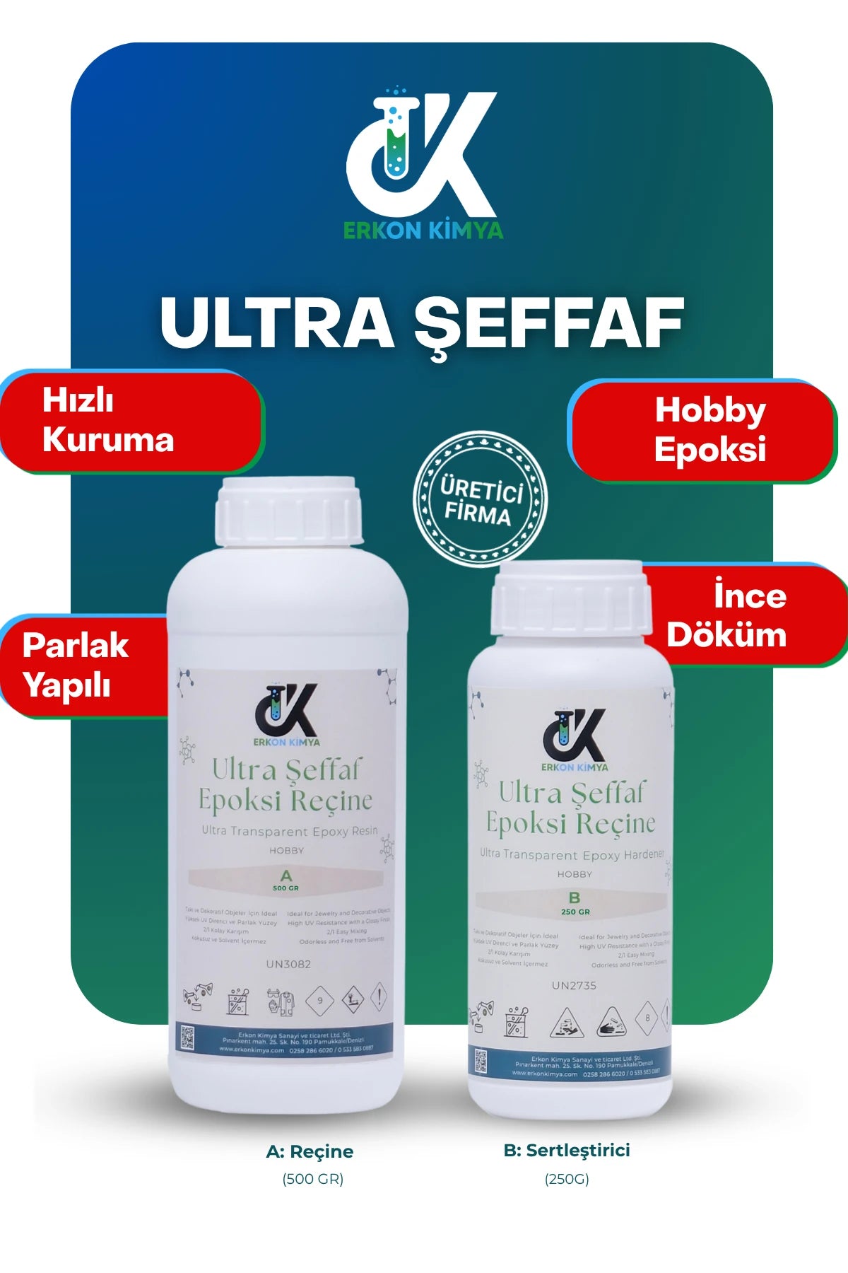 Ultra Şeffaf Hobby Epoksi — ürün detay görseli 02