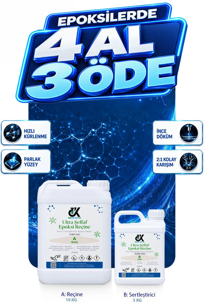 ULTRA ŞEFFAF HIZLI Hobby Epoxy Epoksi Reçine — ürün detay görseli 20
