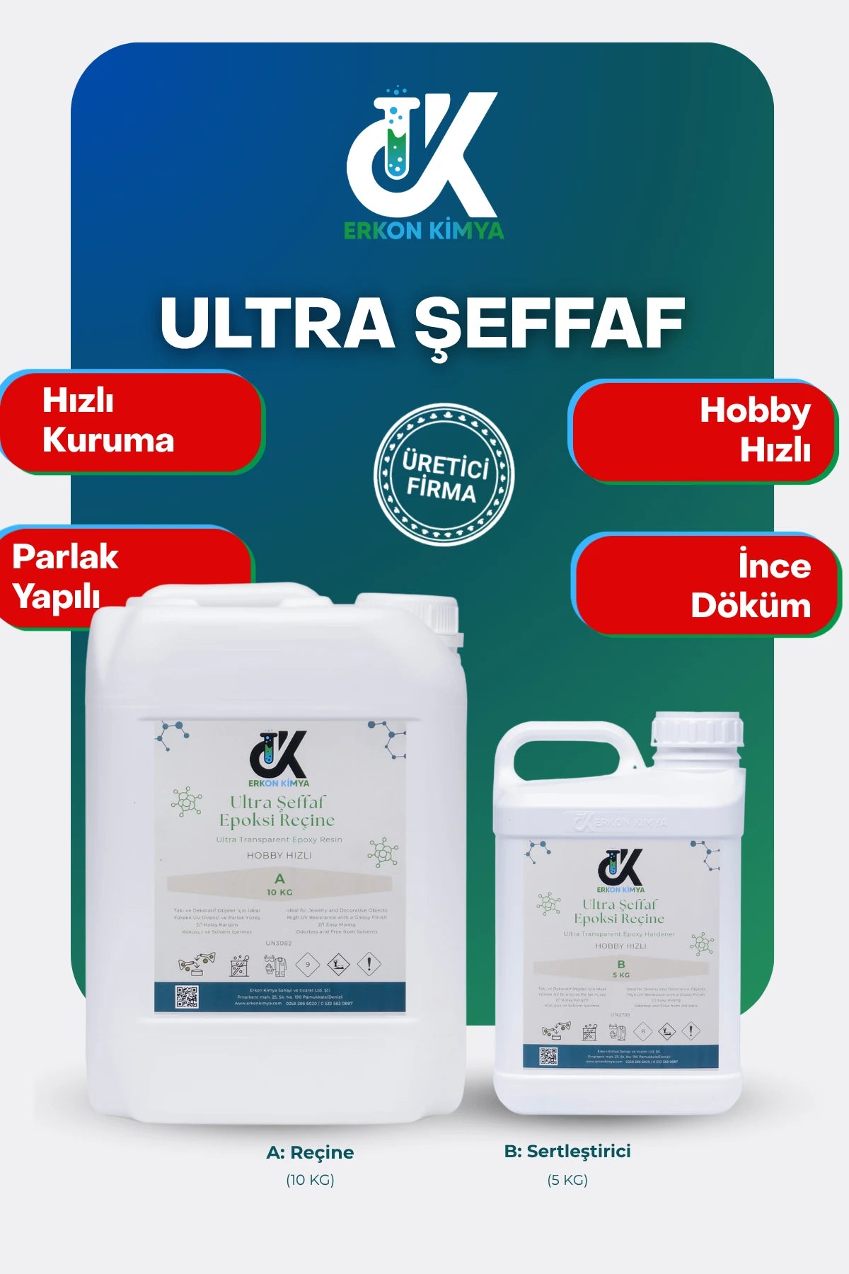 ULTRA ŞEFFAF HIZLI Hobby Epoxy Epoksi Reçine — ürün detay görseli 22