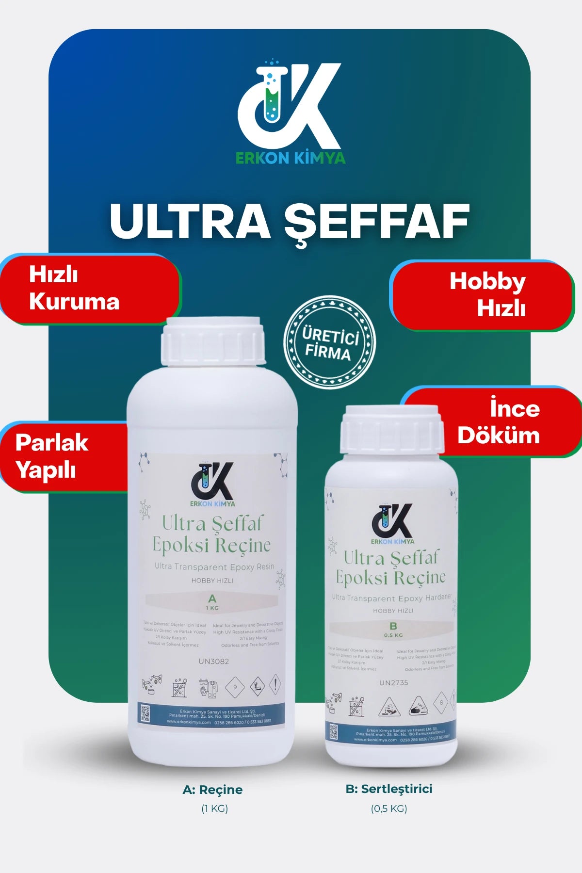ULTRA ŞEFFAF HIZLI Hobby Epoxy Epoksi Reçine — ürün detay görseli 10