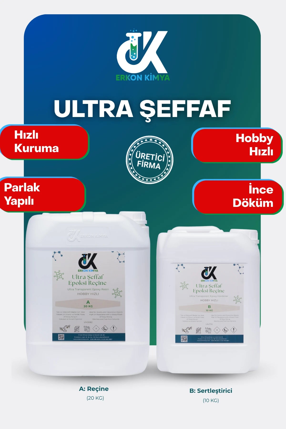 ULTRA ŞEFFAF HIZLI Hobby Epoxy Epoksi Reçine — ürün detay görseli 25