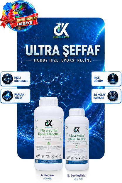 ULTRA ŞEFFAF HIZLI Hobby Epoxy Epoksi Reçine — ürün detay görseli 02