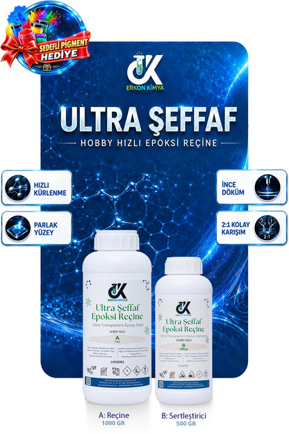 ULTRA ŞEFFAF HIZLI Hobby Epoxy Epoksi Reçine — ürün detay görseli 09