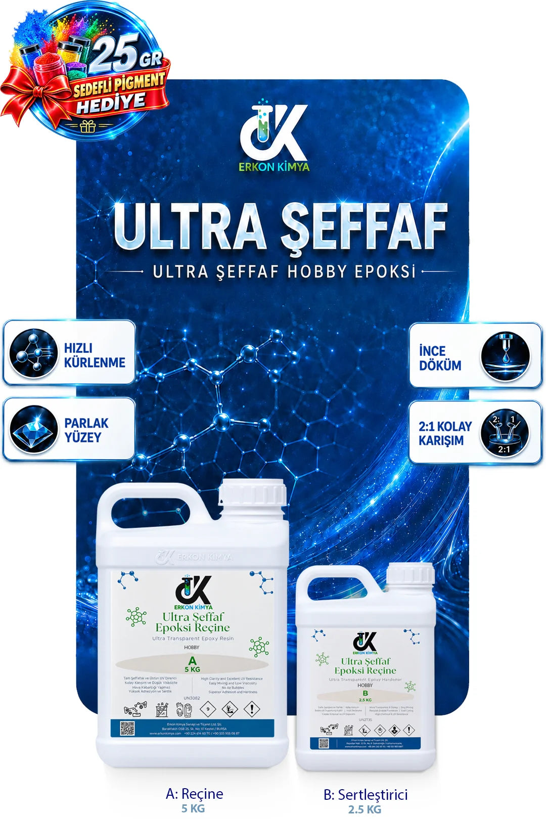 Ultra Şeffaf Hobby Epoksi — ürün detay görseli 15