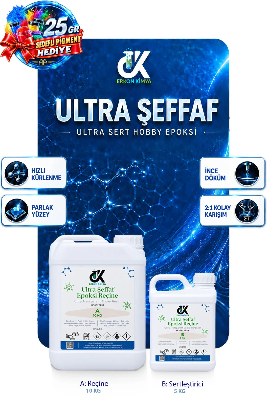 ULTRA ŞEFFAF ULTRA SERT Hobby Epoxy — ürün detay görseli 21