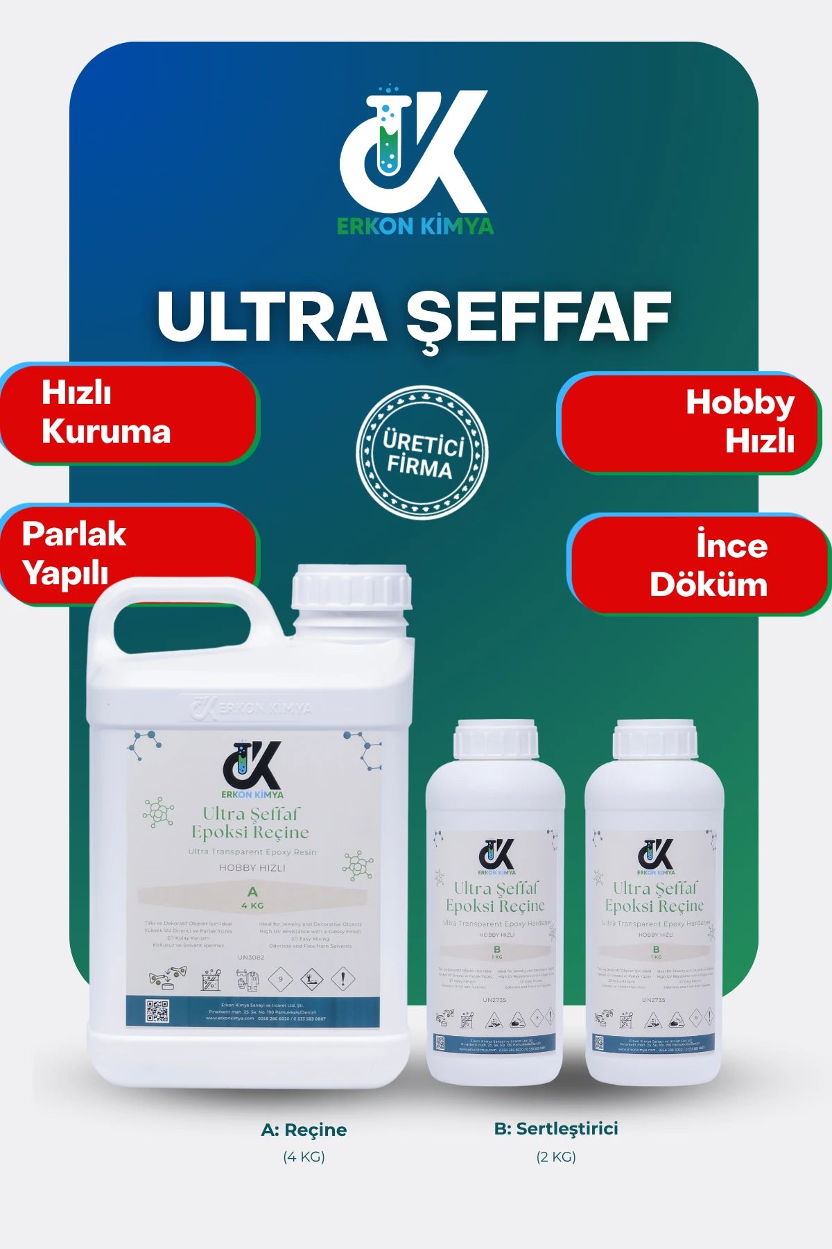 ULTRA ŞEFFAF HIZLI Hobby Epoxy Epoksi Reçine — ürün detay görseli 16