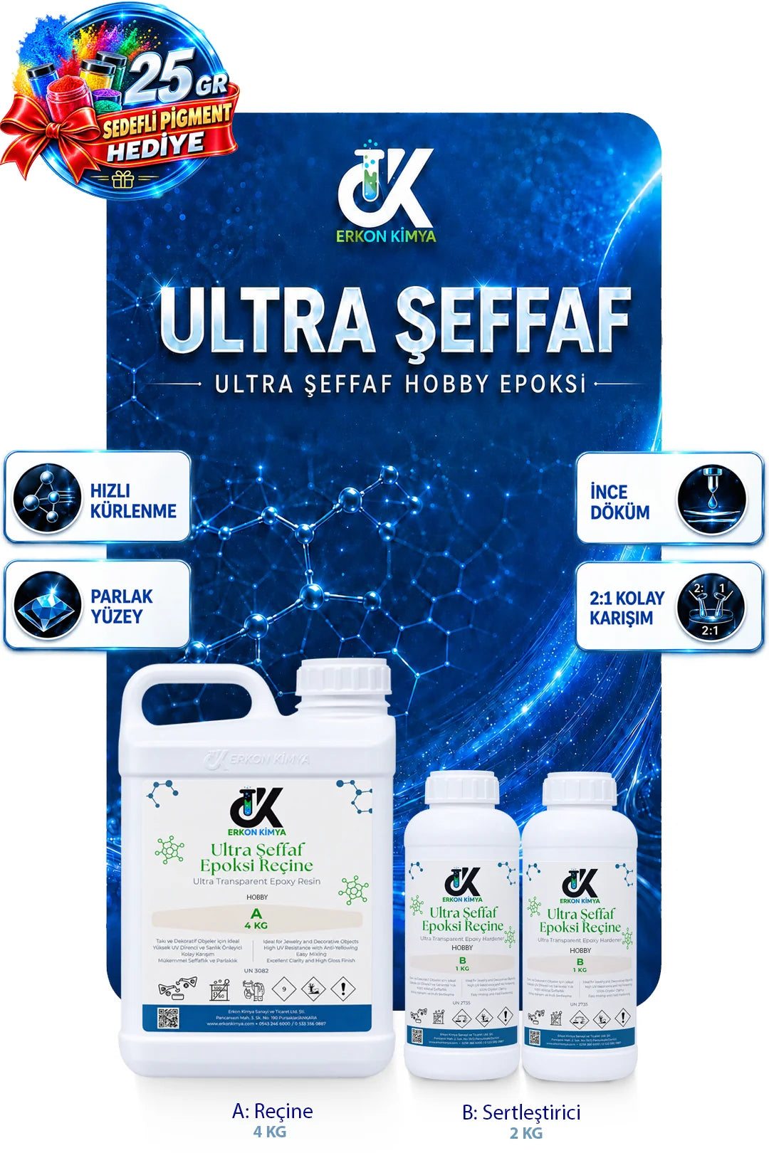 Ultra Şeffaf Hobby Epoksi — ürün detay görseli 13